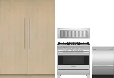 5 Piece Package Includes Refrigerator, Freezer, Range, Hood And Dishwasher